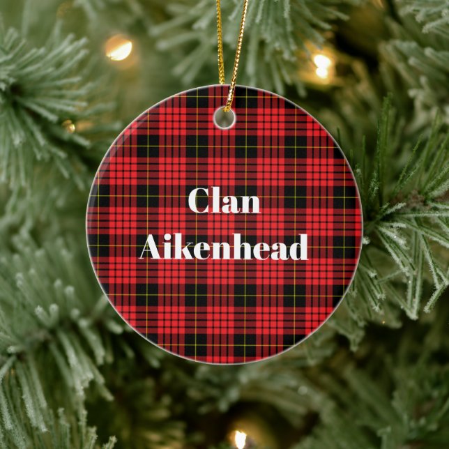 Ornamento De Cerâmica Clan Aikenhead Tartan (Árvore)