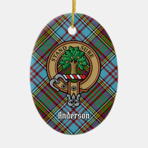 Ornamento De Cerâmica Clan Anderson Crest Cerâmica