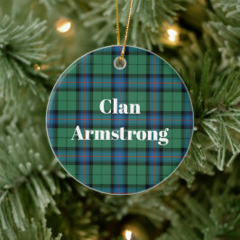 Ornamento De Cerâmica Clan Armstrong Antigo Tartan