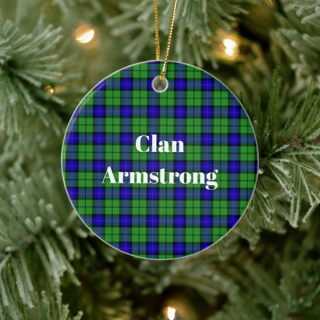 Ornamento De Cerâmica Clan Armstrong Tartan (Árvore)