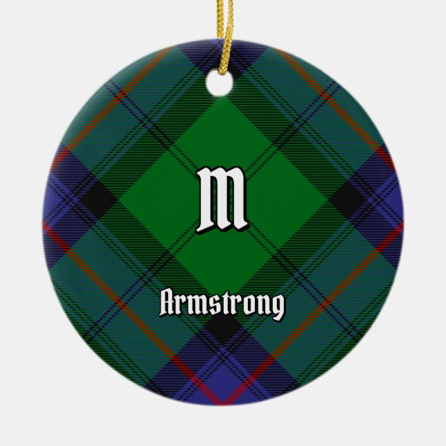 Ornamento De Cerâmica Clan Armstrong Tartan Cerâmica Ornament (Frente)