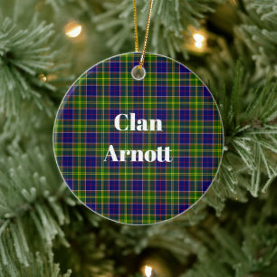 Ornamento De Cerâmica Clan Arnott Tartan