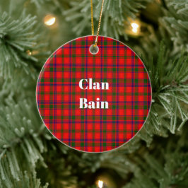 Ornamento De Cerâmica Clan Bain Tartan