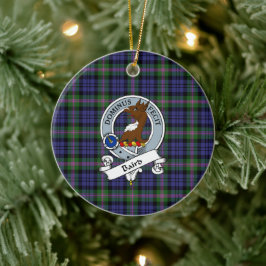 Ornamento De Cerâmica Clan Baird Crachá moderno Tartan Xadrez