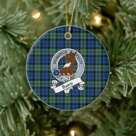 Ornamento De Cerâmica Clan Baird Crachá Tartan Xadrez