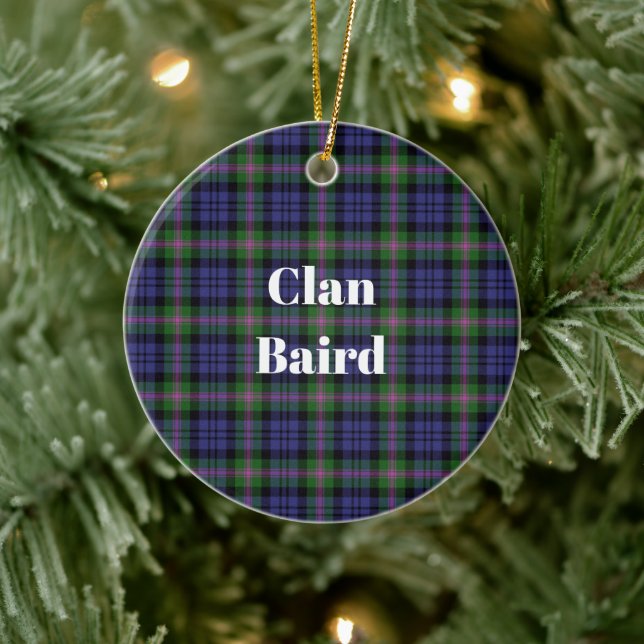 Ornamento De Cerâmica Clan Baird Modern Tartan (Árvore)