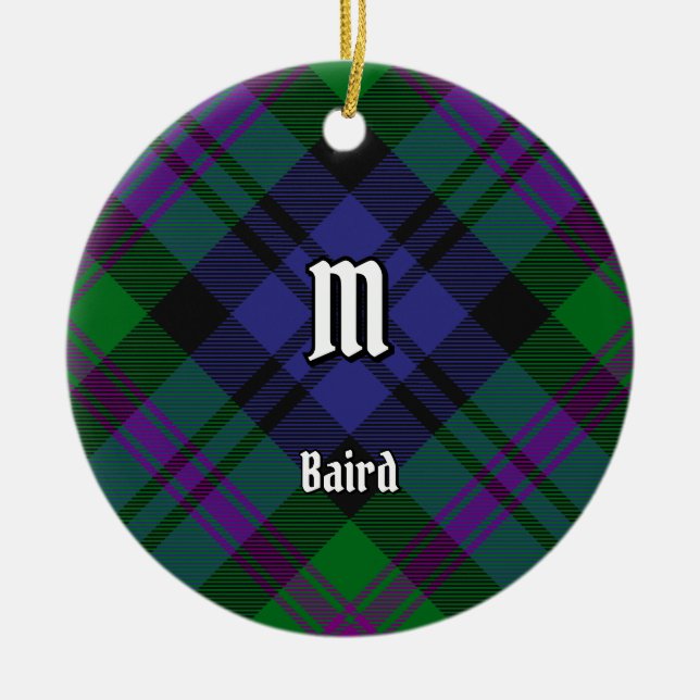 Ornamento De Cerâmica Clan Baird Tartan (Frente)