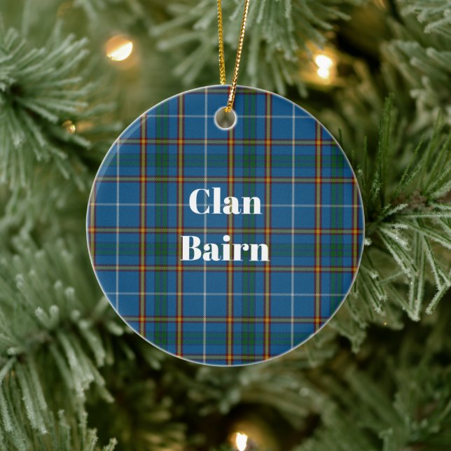 Ornamento De Cerâmica Clan Bairn Tartan (Árvore)