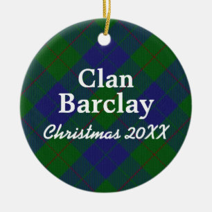 Ornamento De Cerâmica Clan Barclay Scottish Hunting Tartan