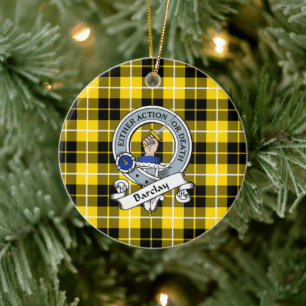Ornamento De Cerâmica Clan Barclay Vestido Crachá moderno Xadrez Tartan