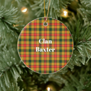 Ornamento De Cerâmica Clan Baxter Tartan