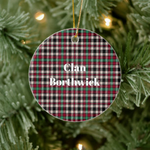 Ornamento De Cerâmica Clan Borthwick, Antigo Tartan