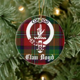 Ornamento De Cerâmica Clan Boyd Crest e Tartan personalizados