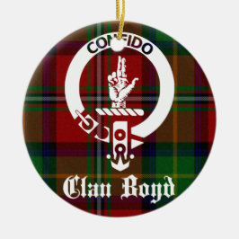 Ornamento De Cerâmica Clan Boyd Crest Tartan