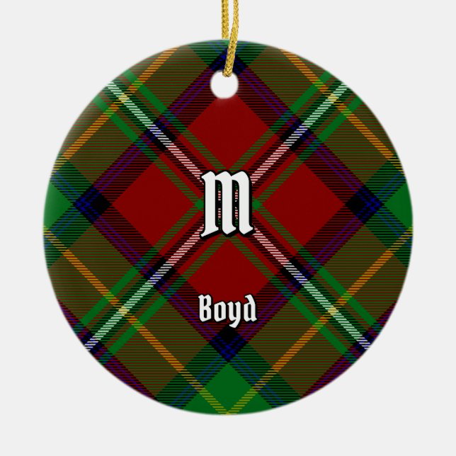 Ornamento De Cerâmica Clan Boyd Tartan (Frente)