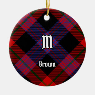 Ornamento De Cerâmica Clan Brown Tartan