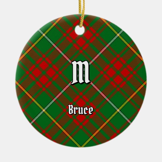 Ornamento De Cerâmica Clan Bruce Hunting Tartan (Frente)