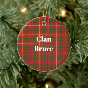 Ornamento De Cerâmica Clan Bruce Modern Tartan
