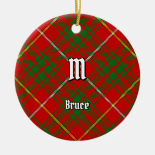 Ornamento De Cerâmica Clan Bruce Tartan