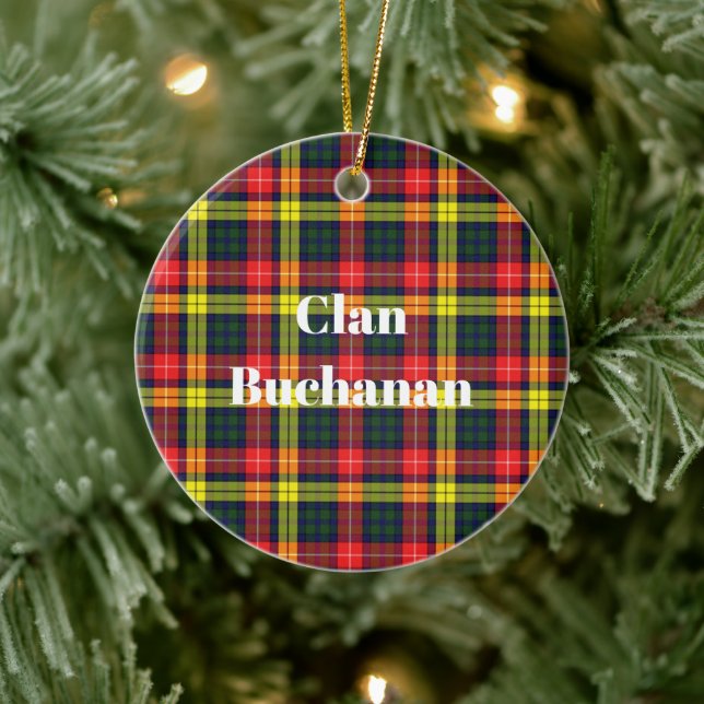 Ornamento De Cerâmica Clan Buchanan Modern Tartan (Árvore)