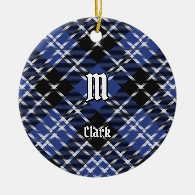 Ornamento De Cerâmica Clan Clark Tartan (Frente)