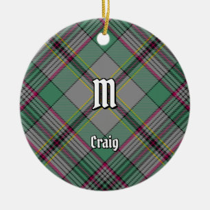 Ornamento De Cerâmica Clan Craig Tartan Cerâmica Ornament