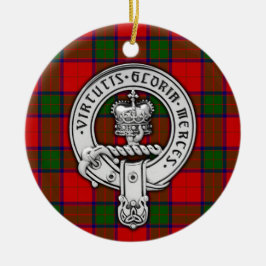 Ornamento De Cerâmica Clan Donnachaidh (Robertson) Crest & Tartan