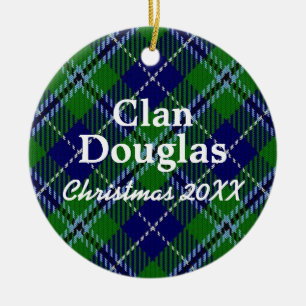 Ornamento De Cerâmica Clan Douglas Scottish Tartan