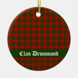 Ornamento De Cerâmica Clan Drummond Tartan Personalizável