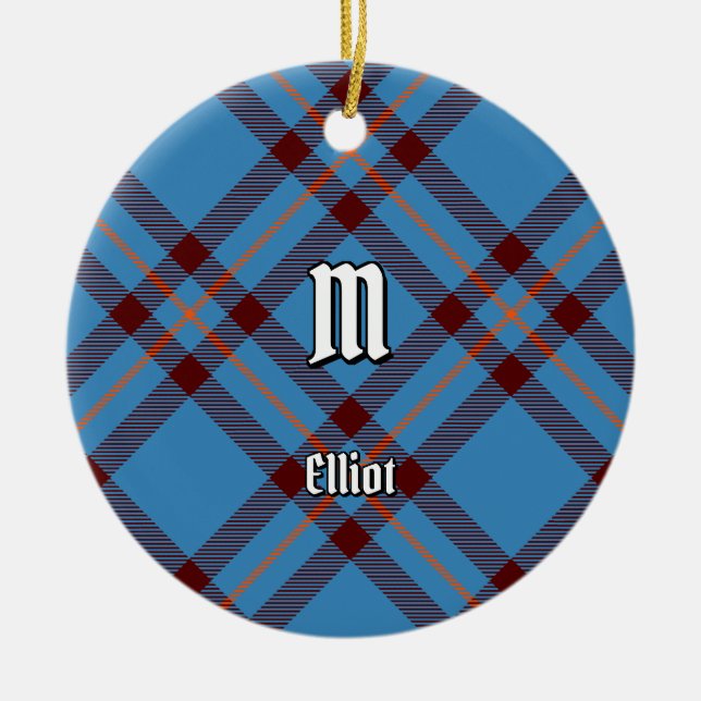 Ornamento De Cerâmica Clan Elliot Ancient Tartan Cerâmica Ornament (Frente)