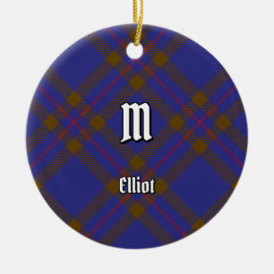 Ornamento De Cerâmica Clan Elliot Modern Tartan Cerâmica Ornament