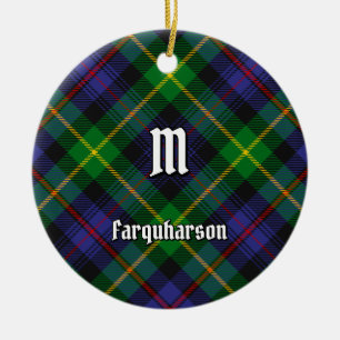 Ornamento De Cerâmica Clan Farquharson Tartan Cerâmica Ornament