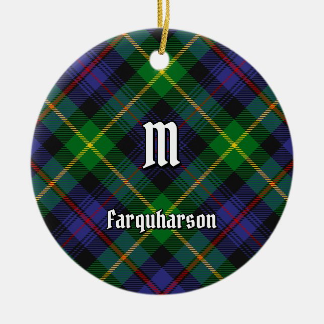 Ornamento De Cerâmica Clan Farquharson Tartan Cerâmica Ornament (Frente)