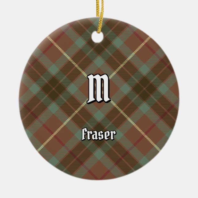 Ornamento De Cerâmica Clan Fraser Hunting Weather Tartan (Frente)