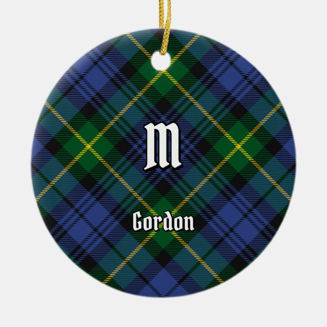 Ornamento De Cerâmica Clan Gordon Tartan Cerâmica Ornament (Frente)