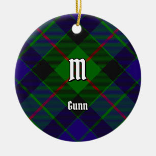 Ornamento De Cerâmica Clan Gunn Tartan Cerâmica Ornament