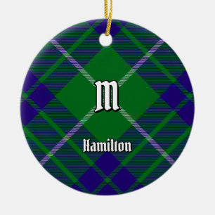 Ornamento De Cerâmica Clan Hamilton Caça Cerâmica de Tartan