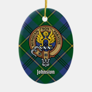 Ornamento De Cerâmica Clan Johnston Crest Cerâmica