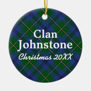 Ornamento De Cerâmica Clan Johnstone Scottish Tartan