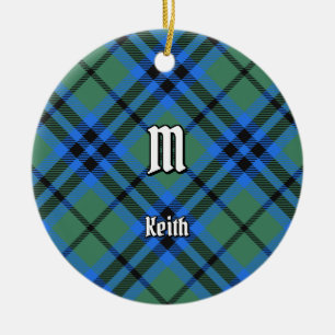 Ornamento De Cerâmica Clan Keith Tartan Cerâmica Ornament