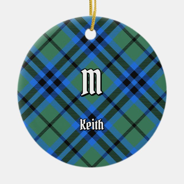 Ornamento De Cerâmica Clan Keith Tartan Cerâmica Ornament (Frente)