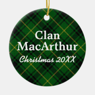 Ornamento De Cerâmica Clan MacArthur Scottish Tartan