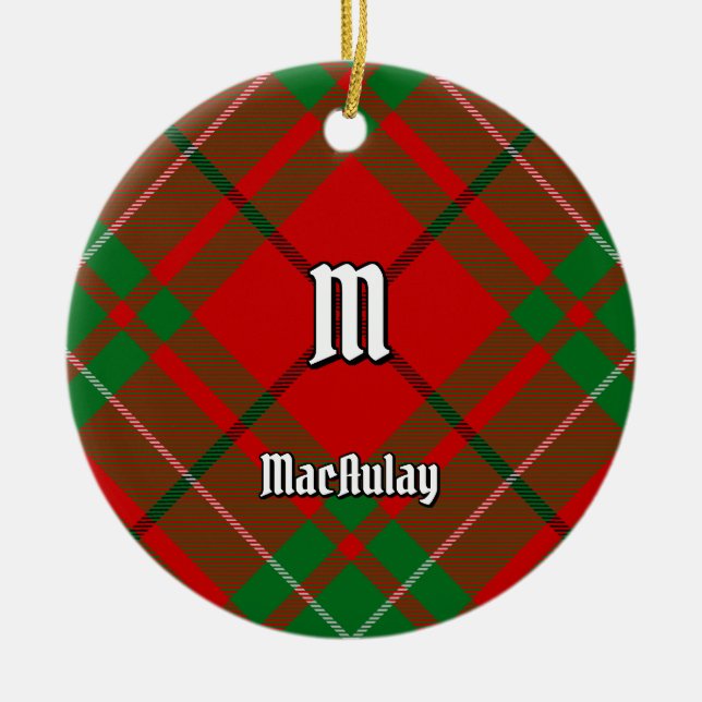 Ornamento De Cerâmica Clan MacAulay Tartan Cerâmica Ornament (Frente)