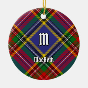 Ornamento De Cerâmica Clan MacBeth Tartan Cerâmica