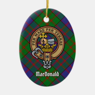 Ornamento De Cerâmica Clan MacDonald Crest Cerâmica