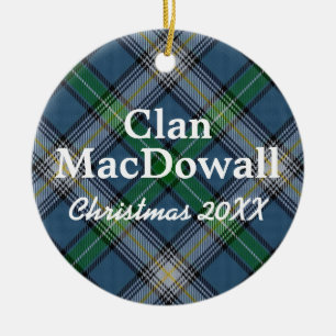 Ornamento De Cerâmica Clan MacDowall Scottish Tartan