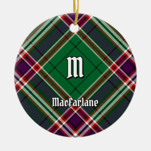 Ornamento De Cerâmica Clan MacFarlane Modern caçando Tartan