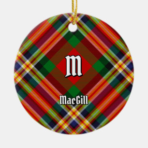 Ornamento De Cerâmica Clan MacGill Tartan Cerâmica