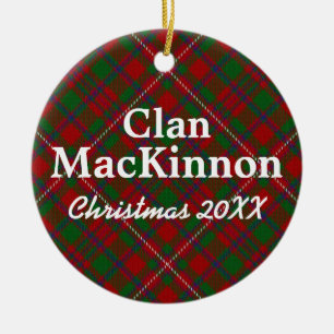 Ornamento De Cerâmica Clan MacKinnon Scottish Tartan
