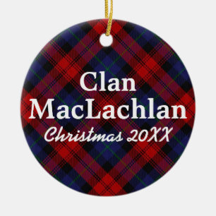 Ornamento De Cerâmica Clan MacLachlan Scottish Tartan